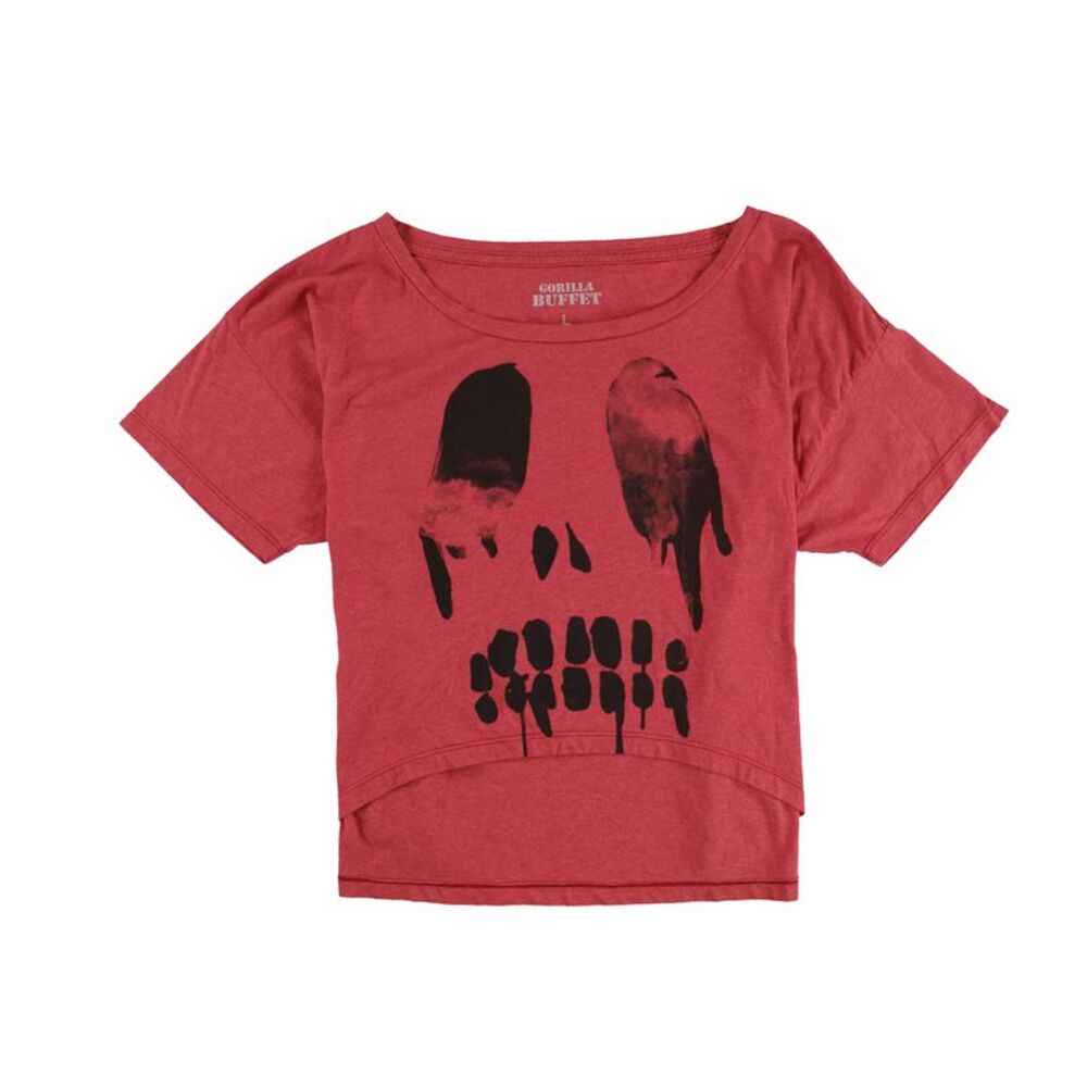 Gorilla Buffet Womens Skull Short Sleeve Graphic T-Shirt, NWT